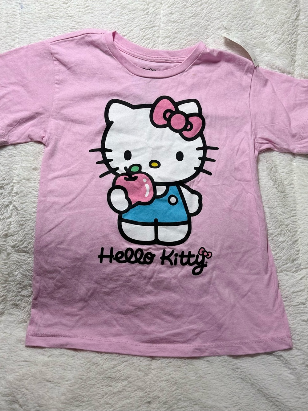 NWT Girls Hello Kitty by Sanrio Pink Graphic Tee Sz Med (7/8)